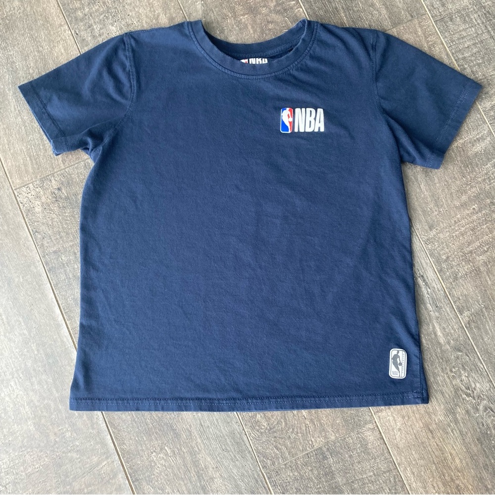 NBA Logo Boys Dark Blue Short Sleeve Tee Shirt